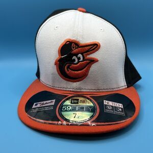 New Era 59FIFTY Baltimore Orioles On Field White Orange Fitted Hat - Size 7 1/2